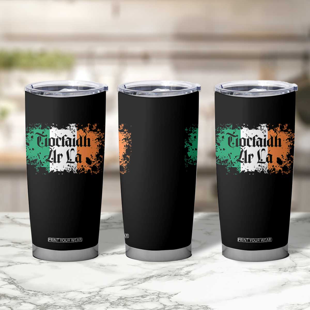 Tiocfaidh Ar La Tumbler Cup Vintage Irish Ireland Flag TS11 Print Your Wear