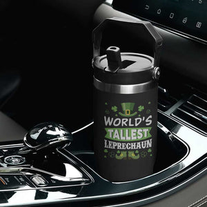 Funny World's Tallest Leprechaun St Patrick's Day Flip Straw Tumbler Shamrock TS11 Print Your Wear
