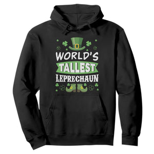 Funny World's Tallest Leprechaun St Patrick's Day Hoodie Shamrock TS11 Black Print Your Wear