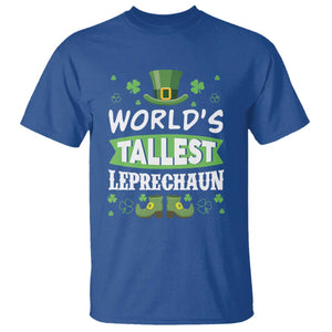 Funny World's Tallest Leprechaun St Patrick's Day T Shirt Shamrock TS11 Royal Blue Print Your Wear
