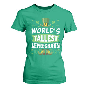 Funny World's Tallest Leprechaun St Patrick's Day T Shirt For Women Shamrock TS11 Irish Green Print Your Wear