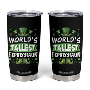 Funny World's Tallest Leprechaun St Patrick's Day Tumbler Cup Shamrock TS11 Black Print Your Wear