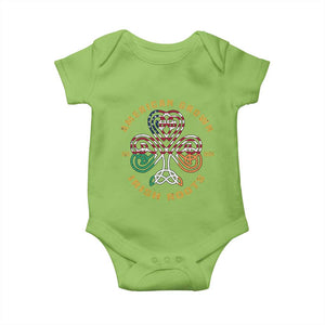 American Grown With Irish Roots Baby Onesie Irish American Shamrock TS11 Lime Print Your Wear