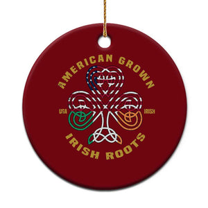 American Grown With Irish Roots Ceramic Ornament Irish American Shamrock TS11 1pc Red Print Your Wear