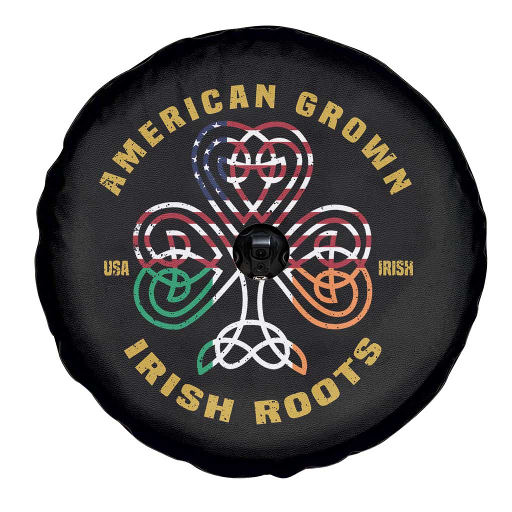 American Grown With Irish Roots Spare Tire Cover Irish American Shamrock TS11 Print Your Wear