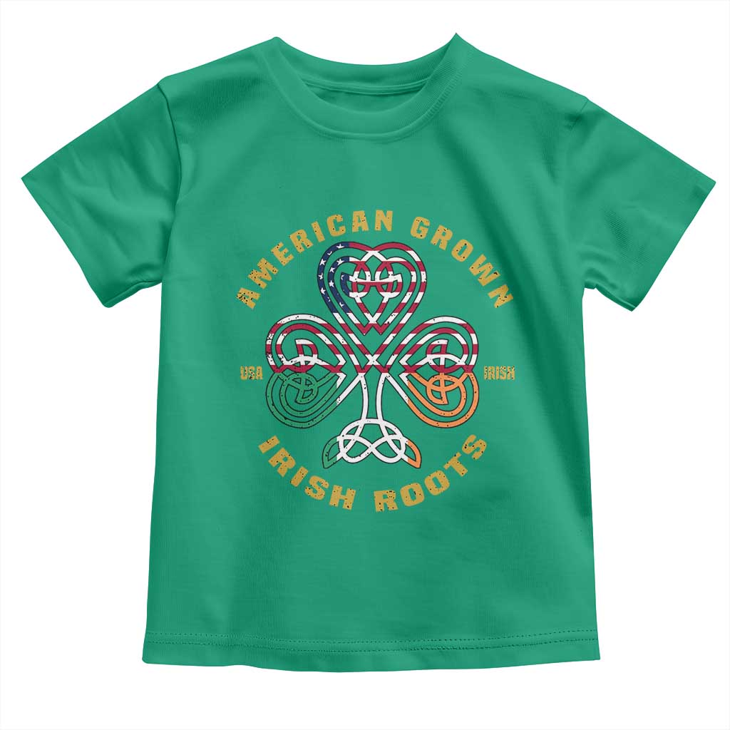 American Grown With Irish Roots Toddler T Shirt Irish American Shamrock TS11 Irish Green Print Your Wear
