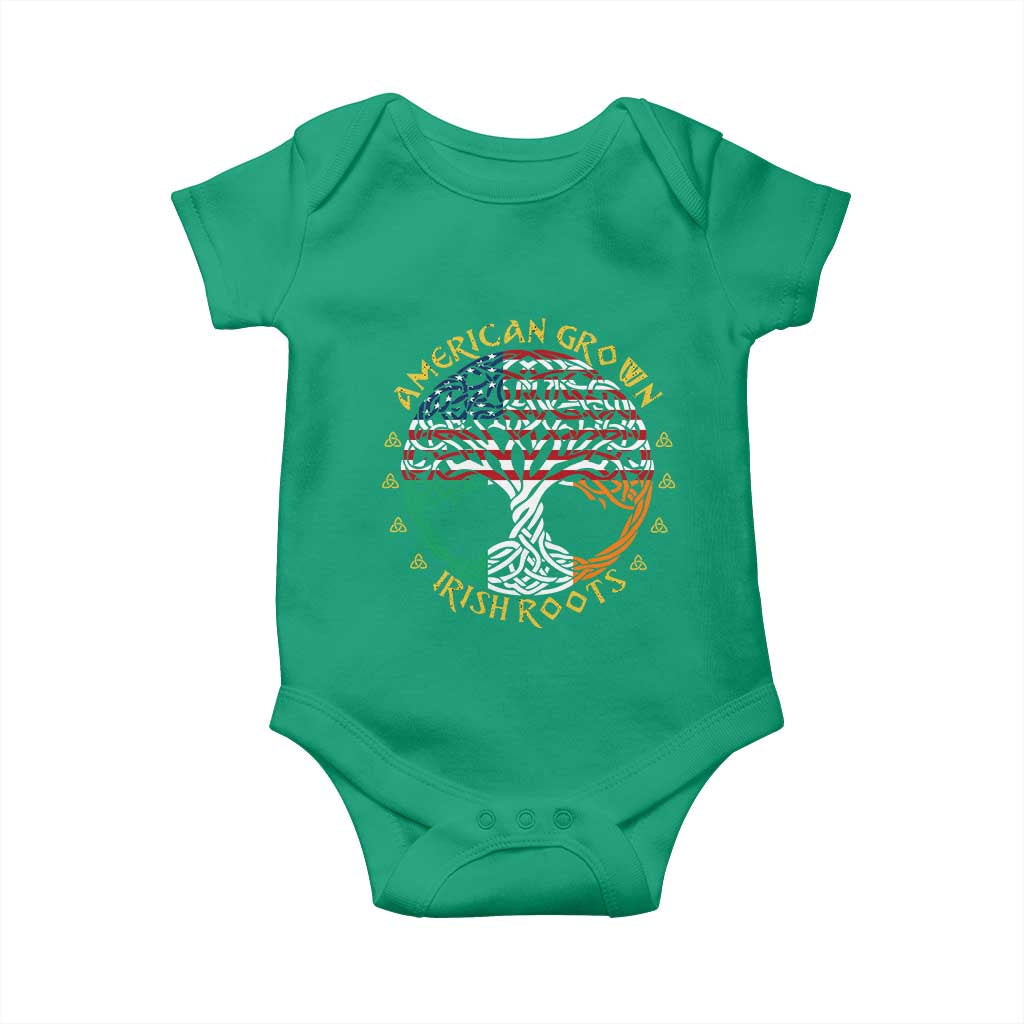 American Grown With Irish Roots Baby Onesie Irish American Tree TS11 Irish Green Print Your Wear