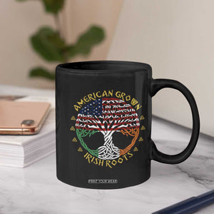 American Grown With Irish Roots Coffee Mug Irish American Tree TS11 Print Your Wear