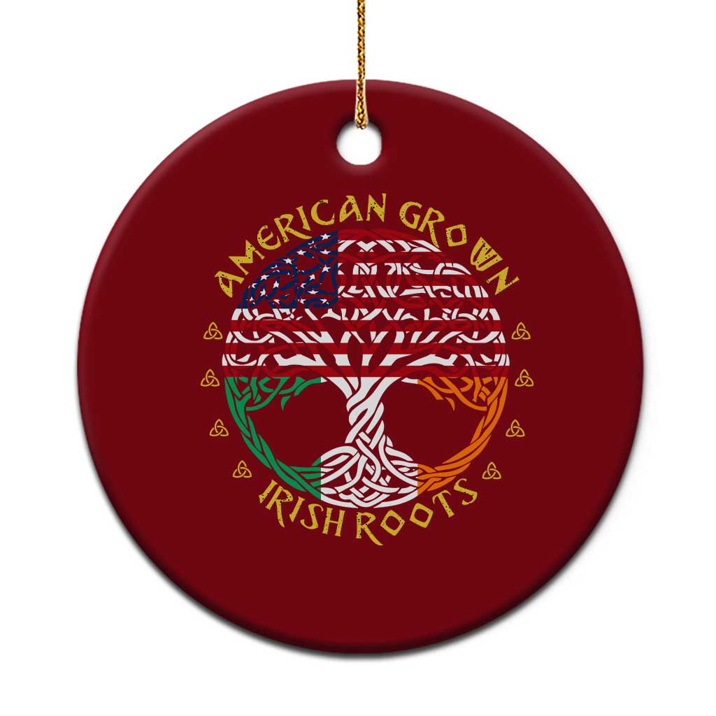 American Grown With Irish Roots Ceramic Ornament Irish American Tree TS11 1pc Red Print Your Wear