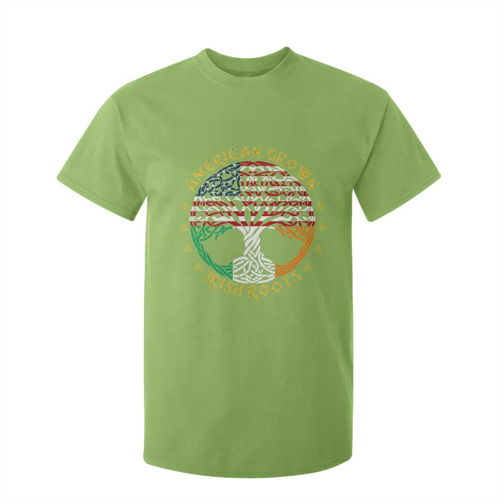 American Grown With Irish Roots T Shirt For Kid Irish American Tree TS11 Lime Print Your Wear