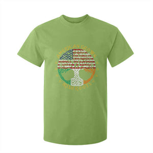 American Grown With Irish Roots T Shirt For Kid Irish American Tree TS11 Lime Print Your Wear