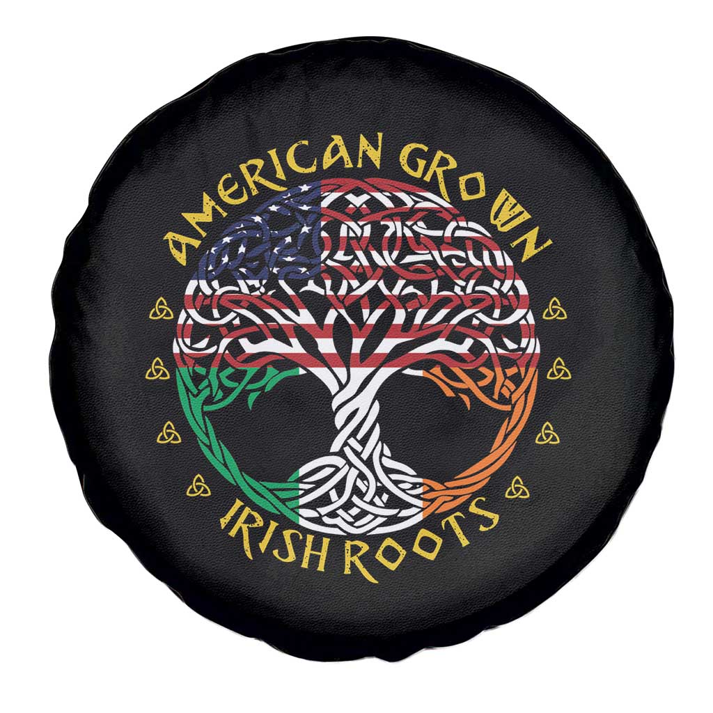 American Grown With Irish Roots Spare Tire Cover Irish American Tree TS11 Print Your Wear