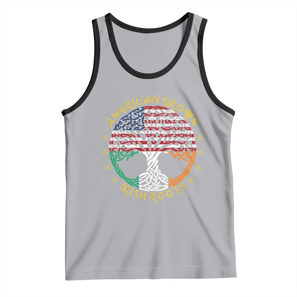 American Grown With Irish Roots Tank Top Irish American Tree TS11 Athletic Heather Black Print Your Wear