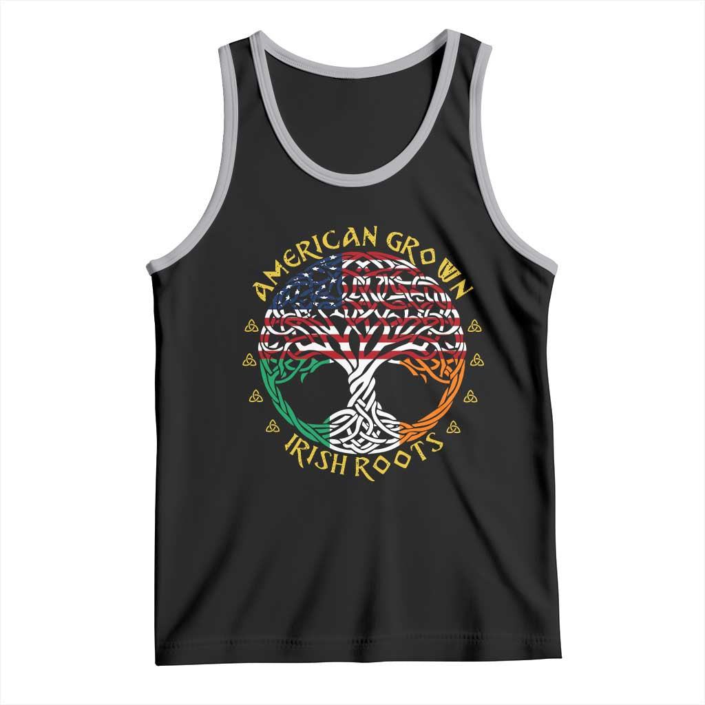 American Grown With Irish Roots Tank Top Irish American Tree TS11 Black Athletic Heather Print Your Wear