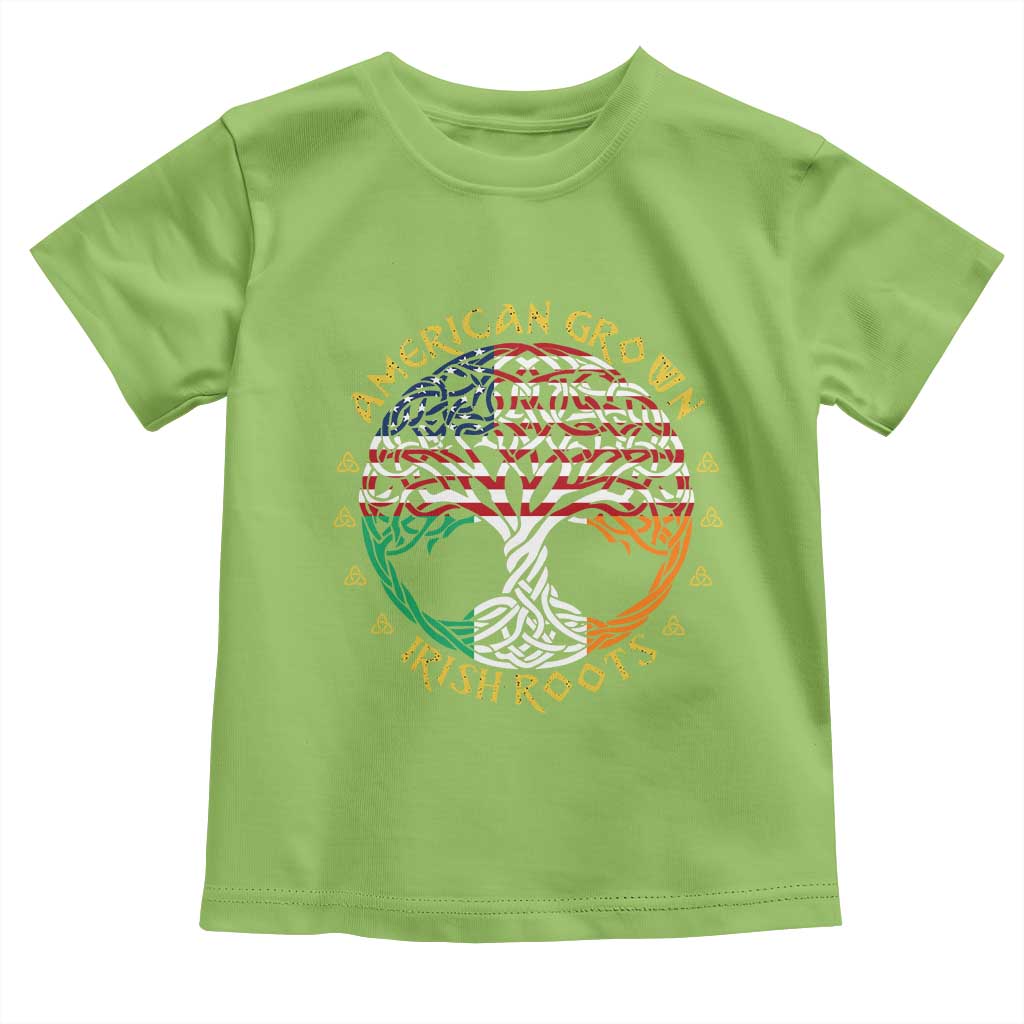 American Grown With Irish Roots Toddler T Shirt Irish American Tree TS11 Lime Print Your Wear