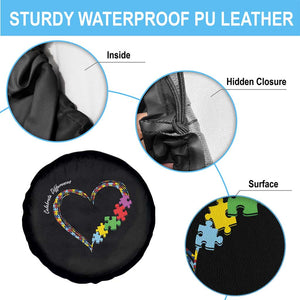 Autism Awareness Celebrate Differences Spare Tire Cover Love Heart Puzzle Pieces TS11 Print Your Wear