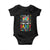 I May Be Non Verbal But My Daddy Ain't Remember That Baby Onesie Autism Awareness Dad TS11 Black Print Your Wear