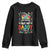 I May Be Non Verbal But My Daddy Ain't Remember That Youth Sweatshirt Autism Awareness Dad TS11 Black Print Your Wear