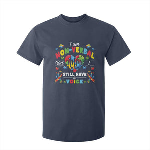 I Am Non Verbal But I Still Have A Voice Autism Awareness T Shirt For Kid Heart Puzzle TS11 Navy Print Your Wear