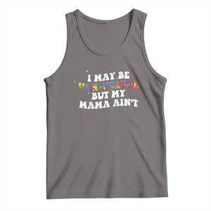 Funny Autism Awareness Mom Tank Top I May Be Non Verbal But My Mama Ain't TS11 Deep Heather Print Your Wear