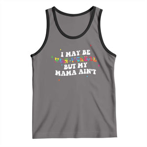 Funny Autism Awareness Mom Tank Top I May Be Non Verbal But My Mama Ain't TS11 Deep Heather Black Print Your Wear