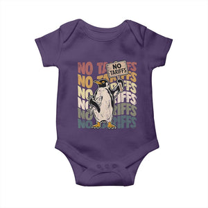 Funny Resist Penguins Baby Onesie No Tariffs On Penguin TS11 Purple Print Your Wear
