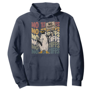 Funny Resist Penguins Hoodie No Tariffs On Penguin TS11 Navy Print Your Wear