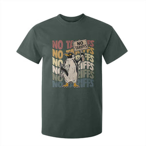 Funny Resist Penguins T Shirt For Kid No Tariffs On Penguin TS11 Dark Forest Green Print Your Wear