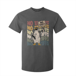 Funny Resist Penguins T Shirt For Kid No Tariffs On Penguin TS11 Dark Heather Print Your Wear