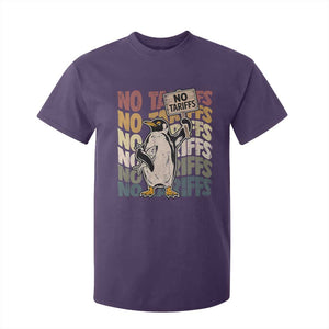 Funny Resist Penguins T Shirt For Kid No Tariffs On Penguin TS11 Purple Print Your Wear