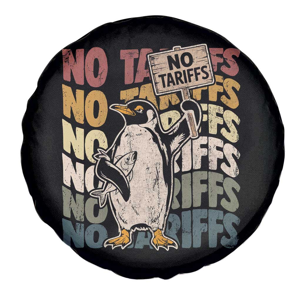 Funny Resist Penguins Spare Tire Cover No Tariffs On Penguin TS11 Print Your Wear