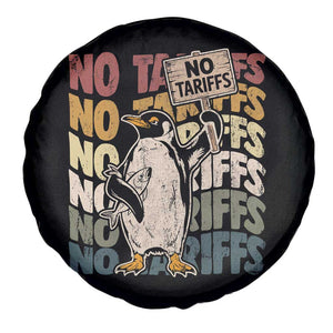 Funny Resist Penguins Spare Tire Cover No Tariffs On Penguin TS11 Print Your Wear