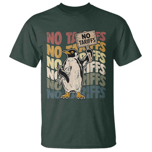 Funny Resist Penguins T Shirt No Tariffs On Penguin TS11 Dark Forest Green Print Your Wear