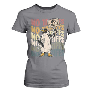 Funny Resist Penguins T Shirt For Women No Tariffs On Penguin TS11 Charcoal Print Your Wear