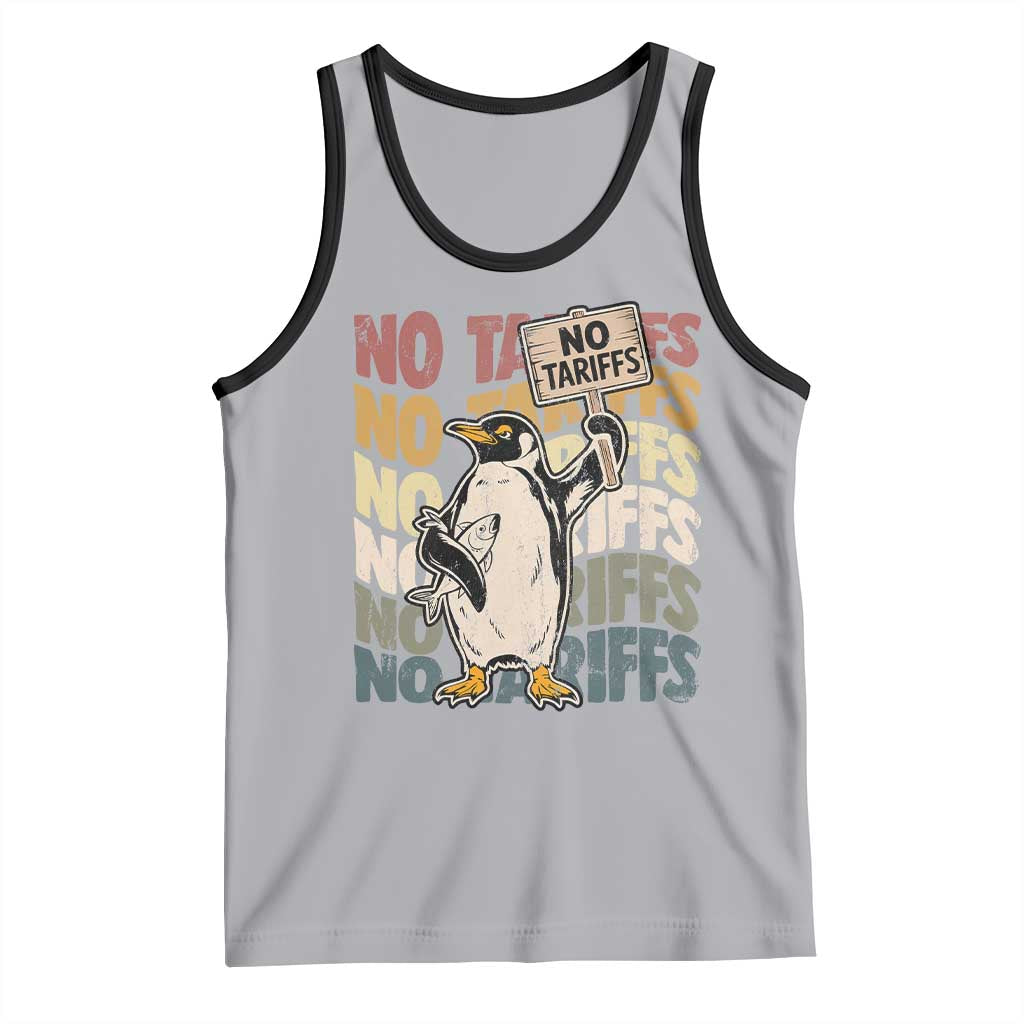 Funny Resist Penguins Tank Top No Tariffs On Penguin TS11 Athletic Heather Black Print Your Wear