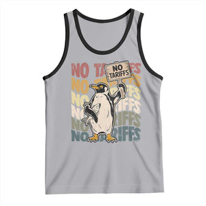 Funny Resist Penguins Tank Top No Tariffs On Penguin TS11 Athletic Heather Black Print Your Wear