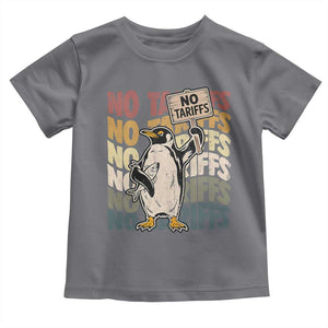 Funny Resist Penguins Toddler T Shirt No Tariffs On Penguin TS11 Charcoal Print Your Wear