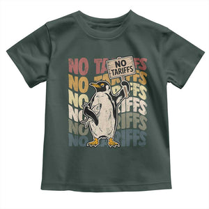 Funny Resist Penguins Toddler T Shirt No Tariffs On Penguin TS11 Dark Forest Green Print Your Wear