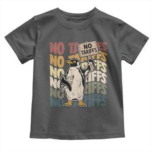 Funny Resist Penguins Toddler T Shirt No Tariffs On Penguin TS11 Dark Heather Print Your Wear