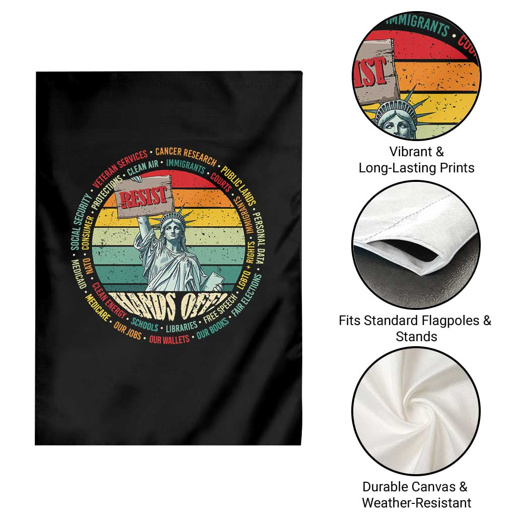 Funny Hands Off Garden Flag Resist Vintage Statue Of Liberty TS11 Print Your Wear