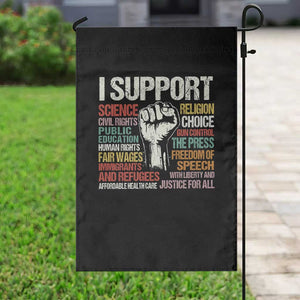 I Support Progressive Liberal Human Rights Garden Flag Vintage Hand Fist TS11 Print Your Wear