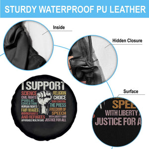 I Support Progressive Liberal Human Rights Spare Tire Cover Vintage Hand Fist TS11 Print Your Wear
