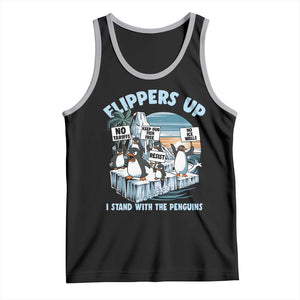 Flippers Up I Stand With The Peinguins Tank Top Penguins Tariff Resist TS11 Black Athletic Heather Print Your Wear