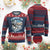 Flippers Up I Stand With The Peinguins Knit Sweatshirt Penguins Tariff Resist TS11 Burgundy Print Your Wear