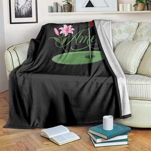 Amen Funny Golf Throw Blanket Azalea Floral Augusta Georgia for Golfers TS11 Print Your Wear