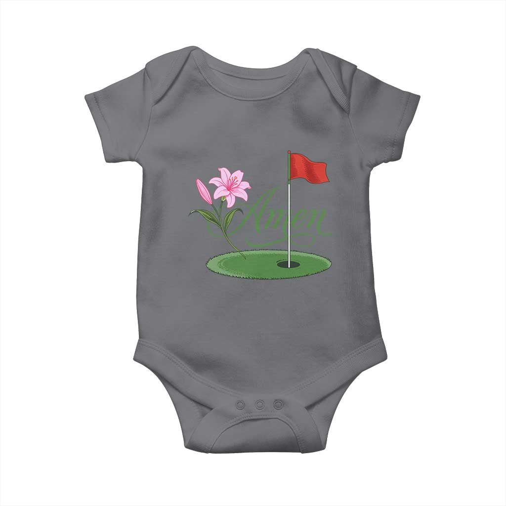 Amen Funny Golf Baby Onesie Azalea Floral Augusta Georgia for Golfers TS11 Charcoal Print Your Wear
