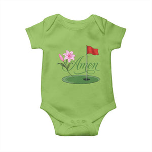 Amen Funny Golf Baby Onesie Azalea Floral Augusta Georgia for Golfers TS11 Lime Print Your Wear