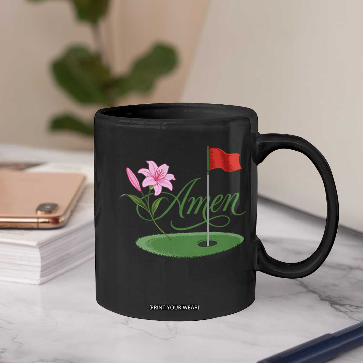 Amen Funny Golf Coffee Mug Azalea Floral Augusta Georgia for Golfers TS11 Print Your Wear