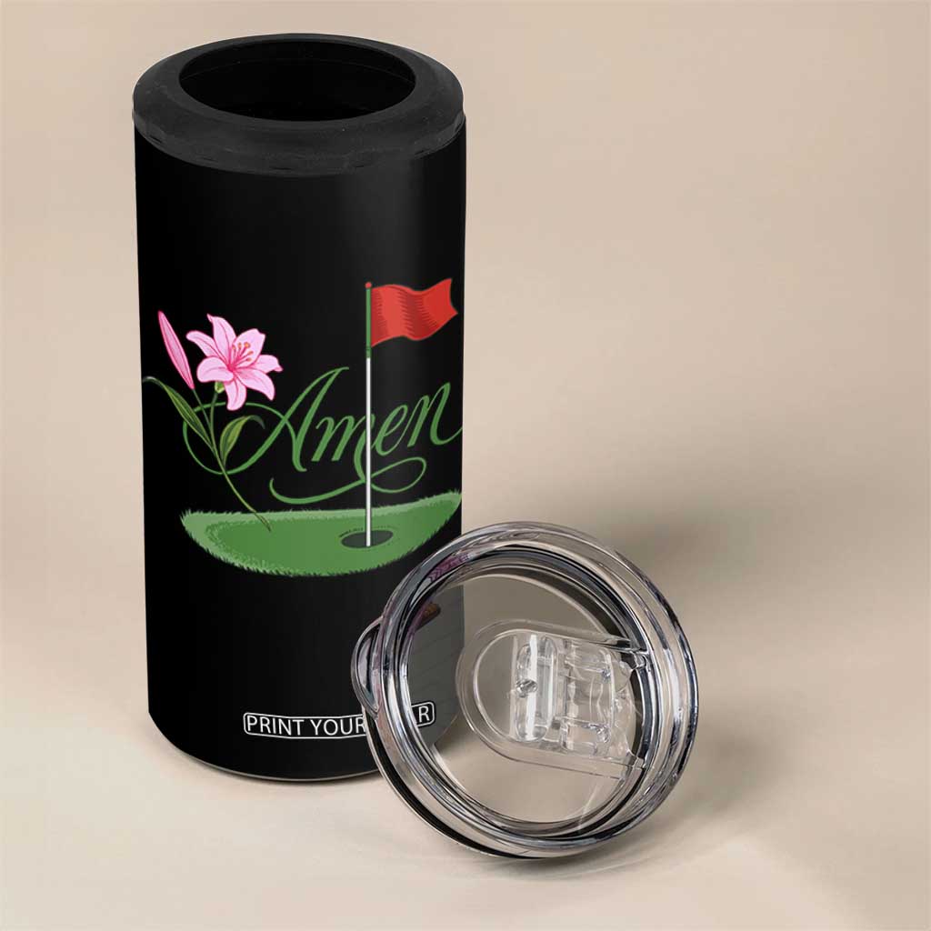 Amen Funny Golf 4 in 1 Can Cooler Tumbler Azalea Floral Augusta Georgia for Golfers TS11 Print Your Wear