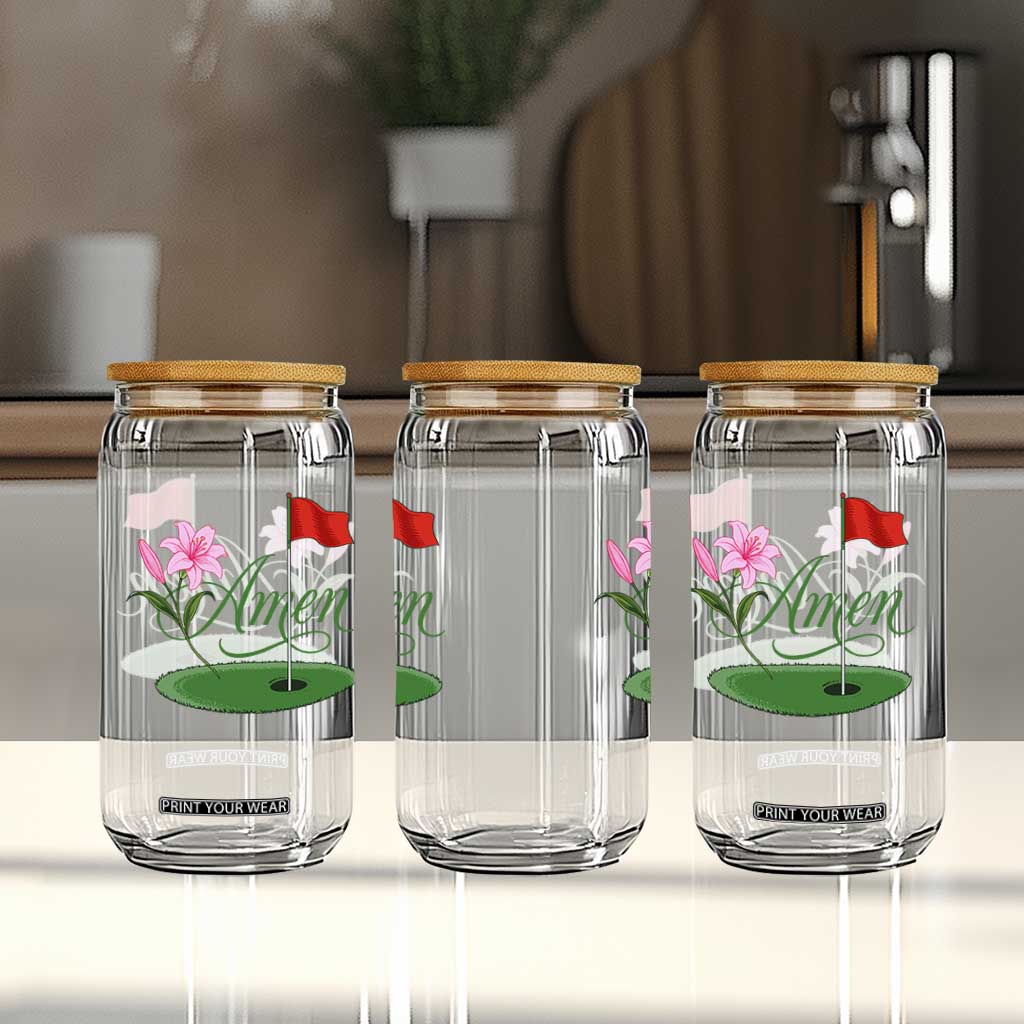 Amen Funny Golf Glass Can Azalea Floral Augusta Georgia for Golfers TS11 Print Your Wear